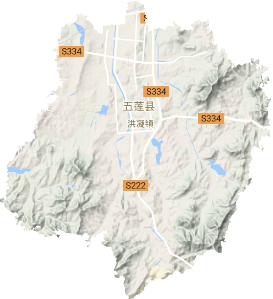 洪凝街道地形地图