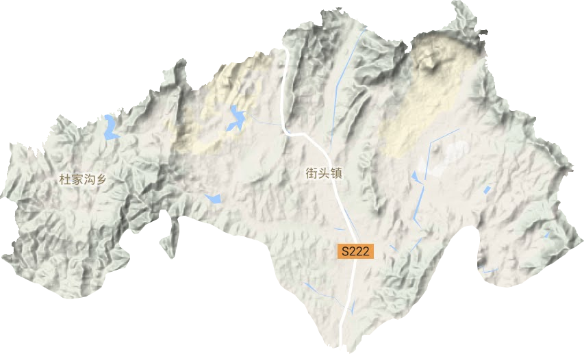 街头镇地形地图