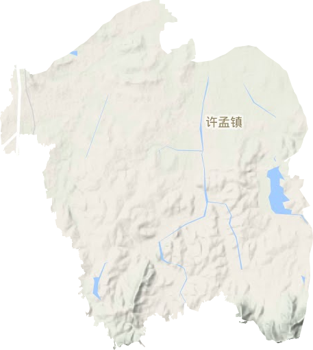 许孟镇地形地图