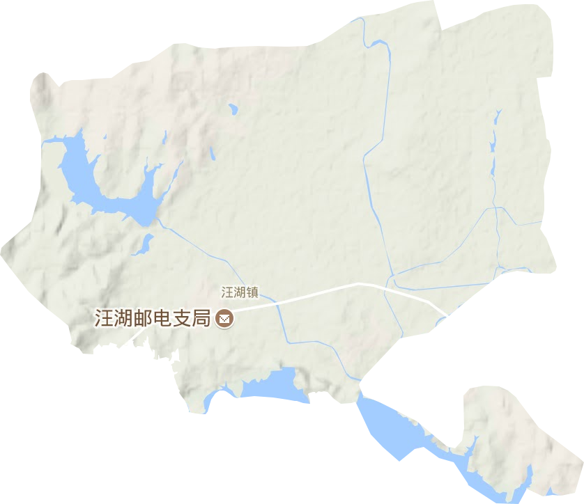 汪湖镇地形地图