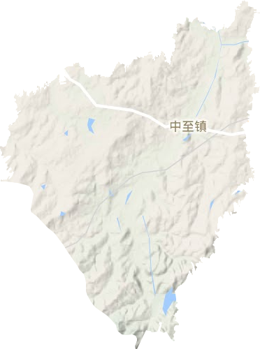 中至镇地形地图