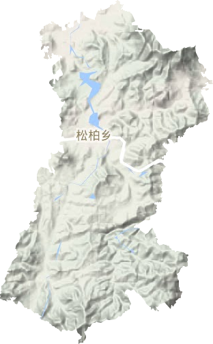 松柏镇地形地图