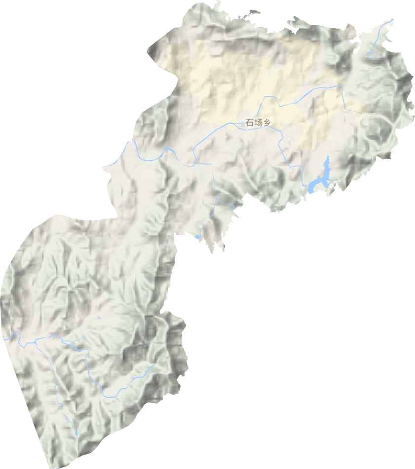 石场乡地形地图