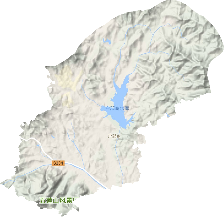 户部乡地形地图