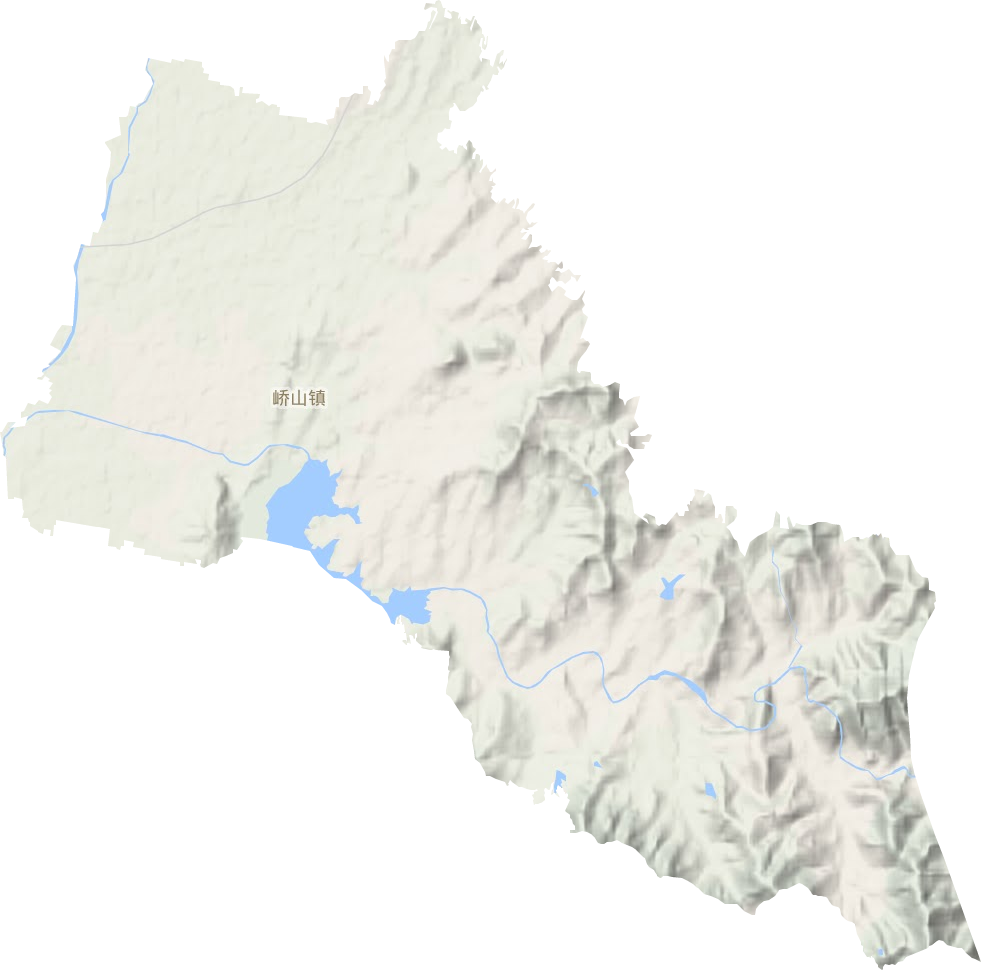 峤山镇地形地图