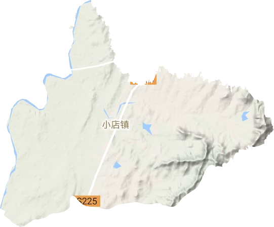 小店镇地形地图