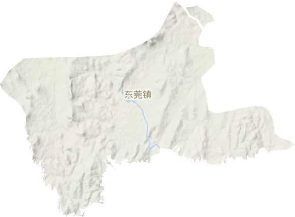 东莞镇地形地图