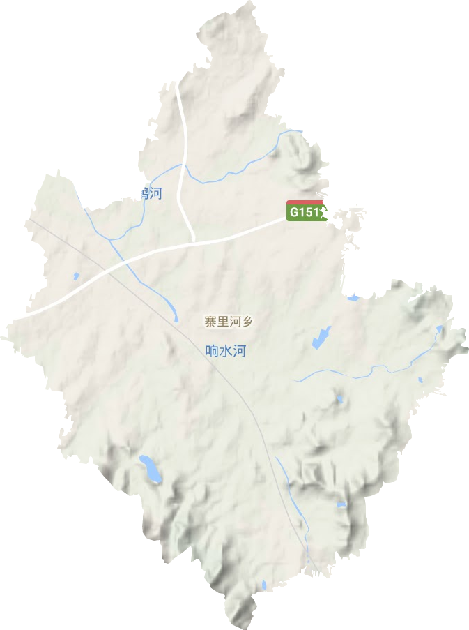 寨里河镇地形地图