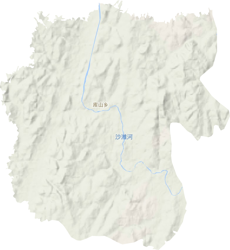 库山乡地形地图