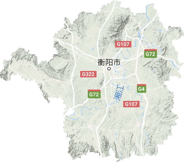 衡阳市地形地图