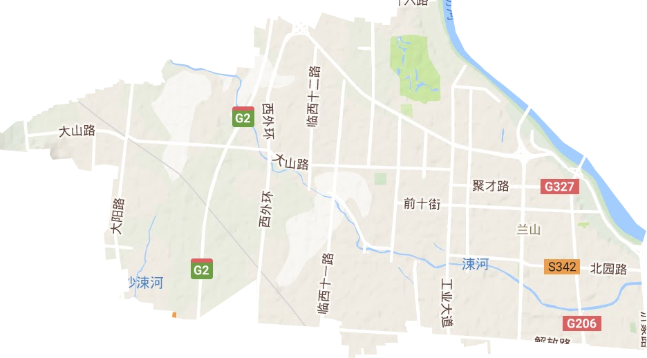 兰山街道地形地图