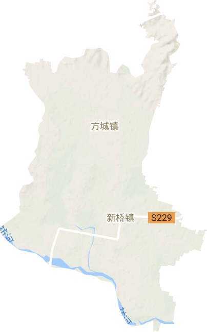 方城镇地形地图