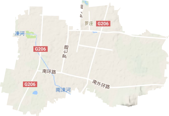 罗庄街道地形地图