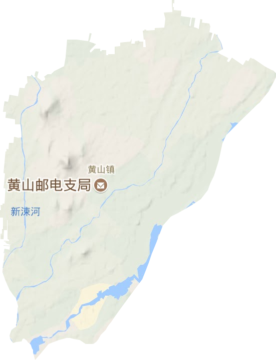 黄山镇地形地图