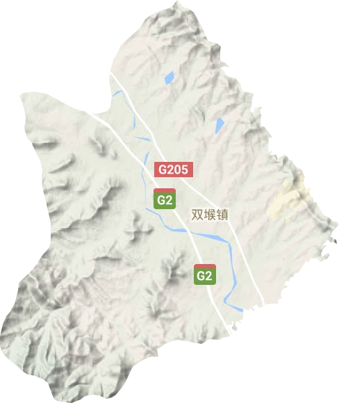 双堠镇地形地图