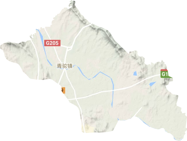 青驼镇地形地图
