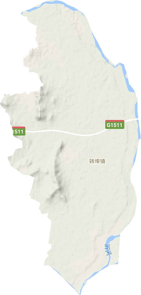 砖埠镇地形地图