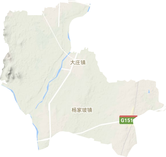 大庄镇地形地图