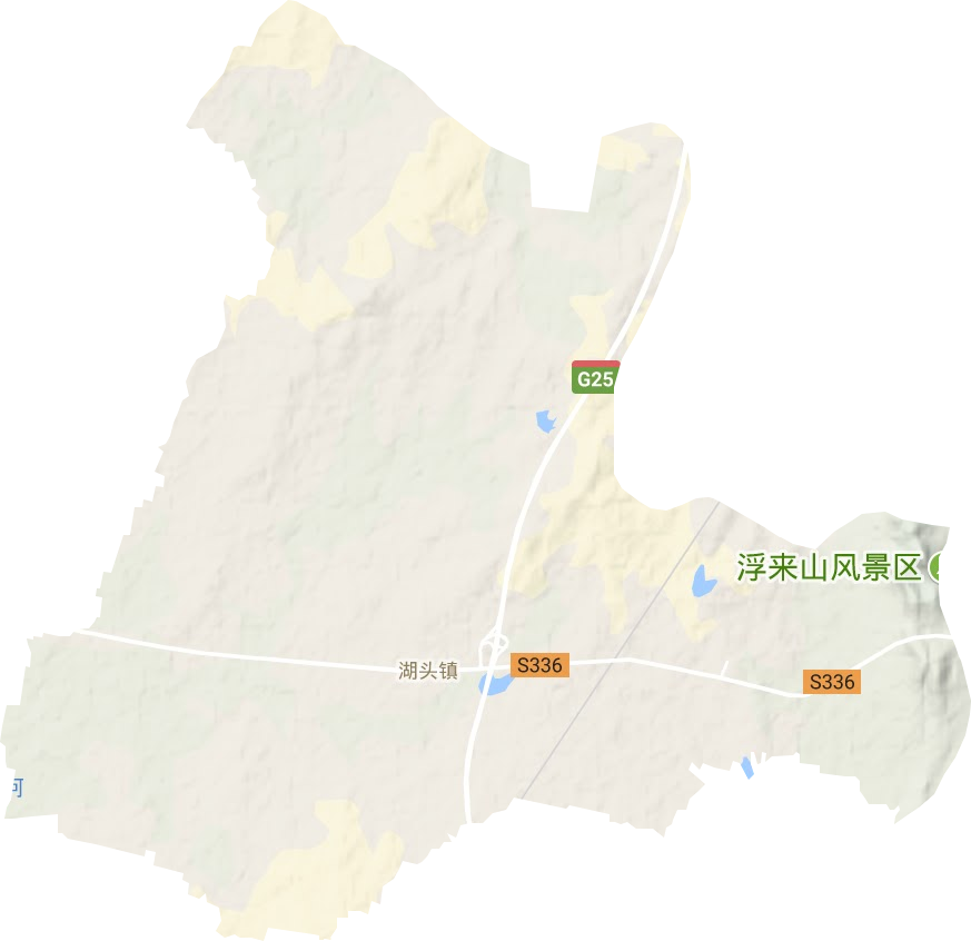 湖头镇地形地图