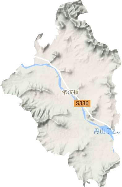 依汶镇地形地图