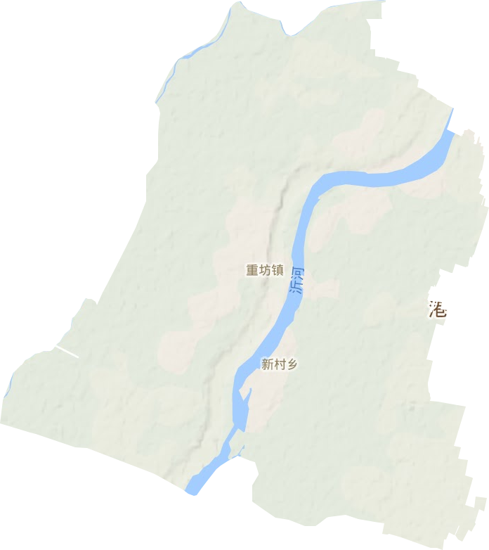 重坊镇地形地图
