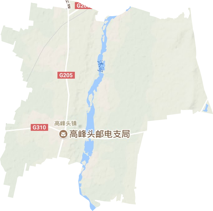 高峰头镇地形地图