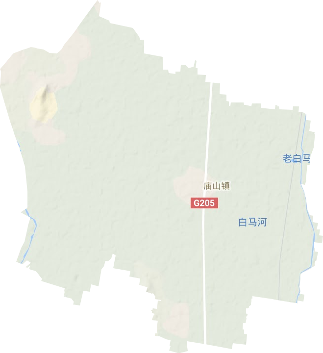 庙山镇地形地图