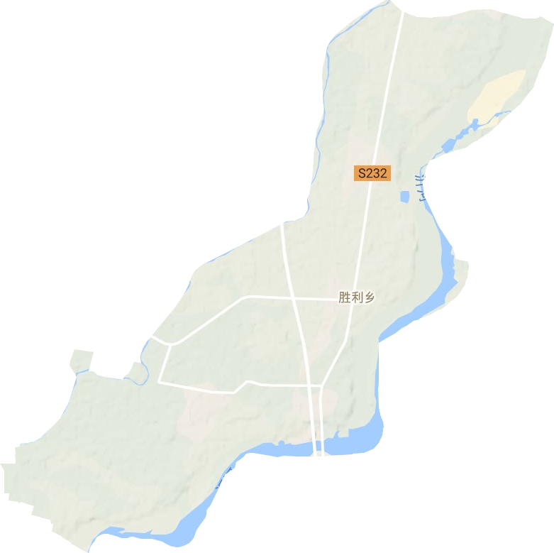 胜利镇地形地图