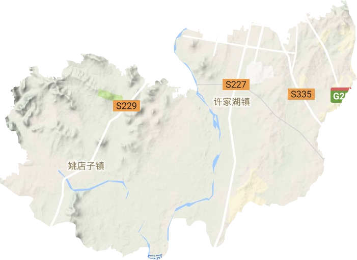 许家湖镇地形地图