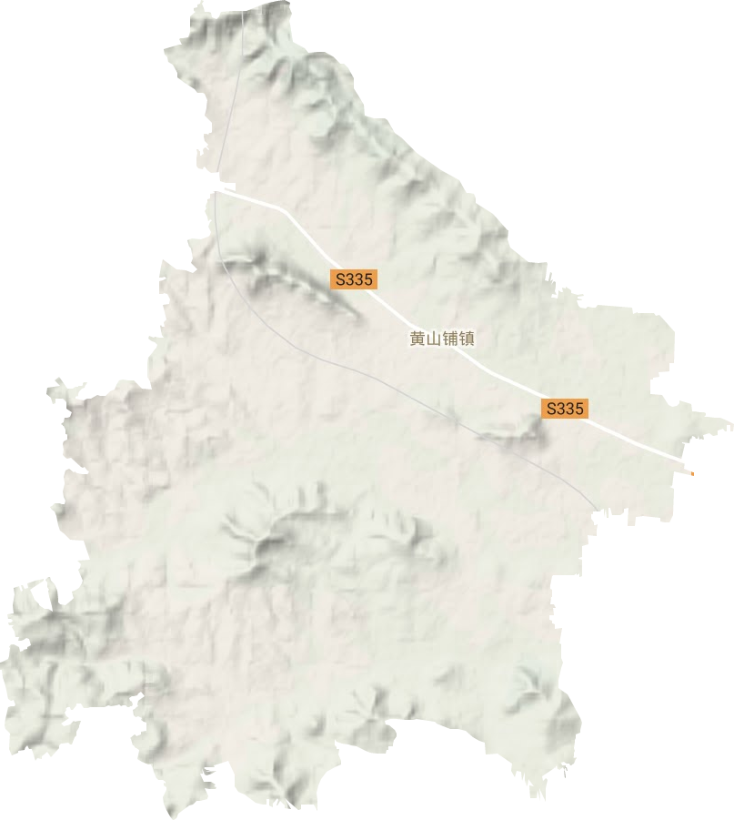 黄山铺镇地形地图