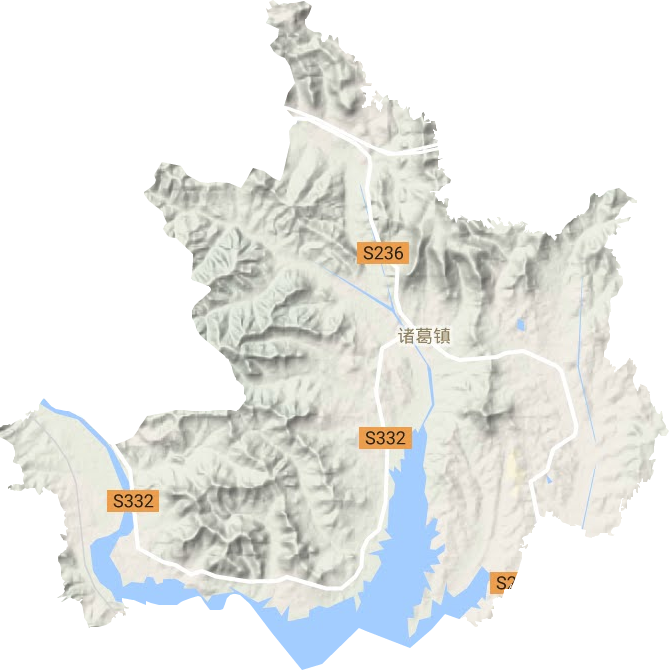 诸葛镇地形地图