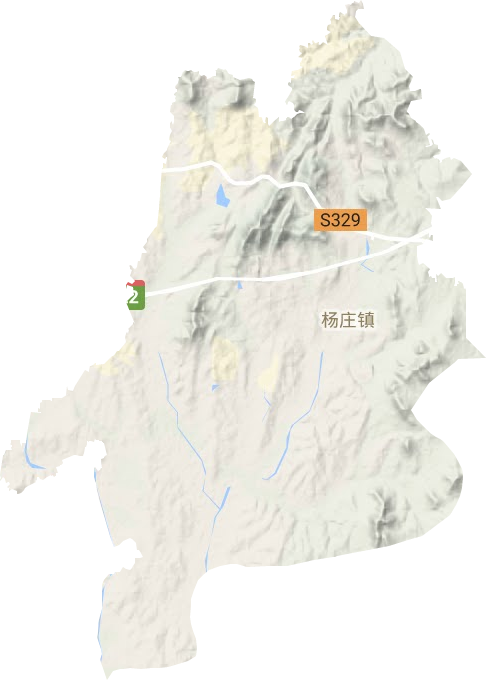 杨庄镇地形地图