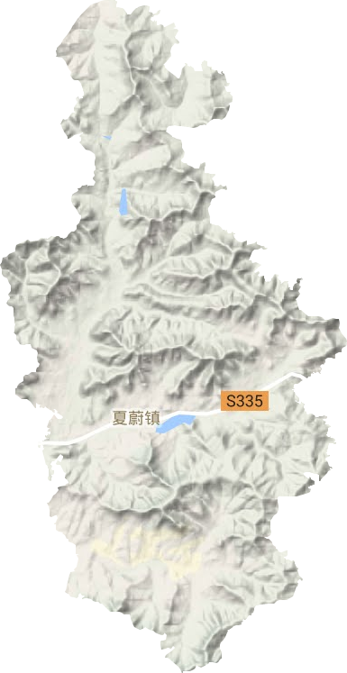 夏蔚镇地形地图