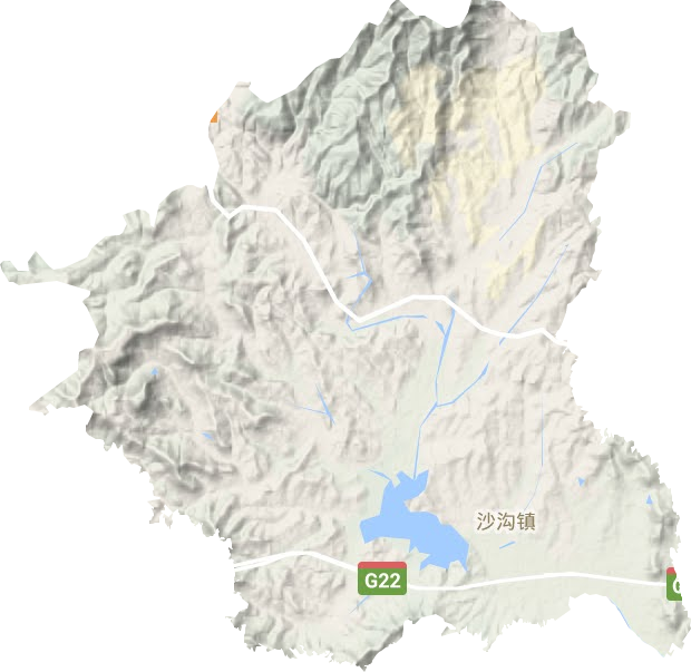 沙沟镇地形地图