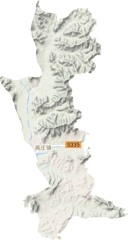 高庄镇地形地图