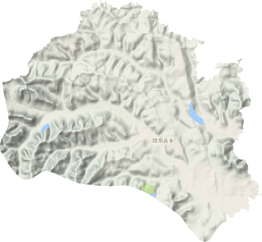 院东头镇地形地图