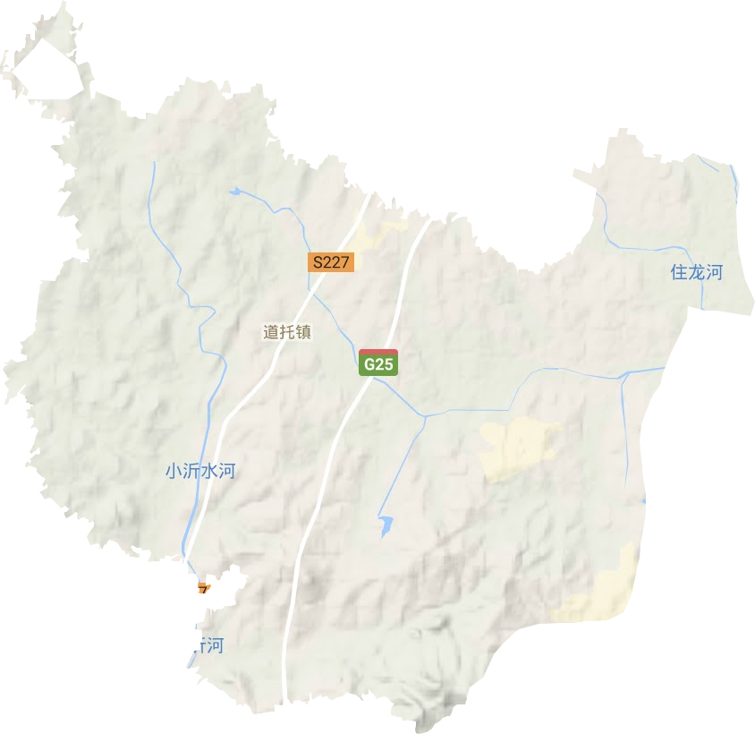 道托镇地形地图