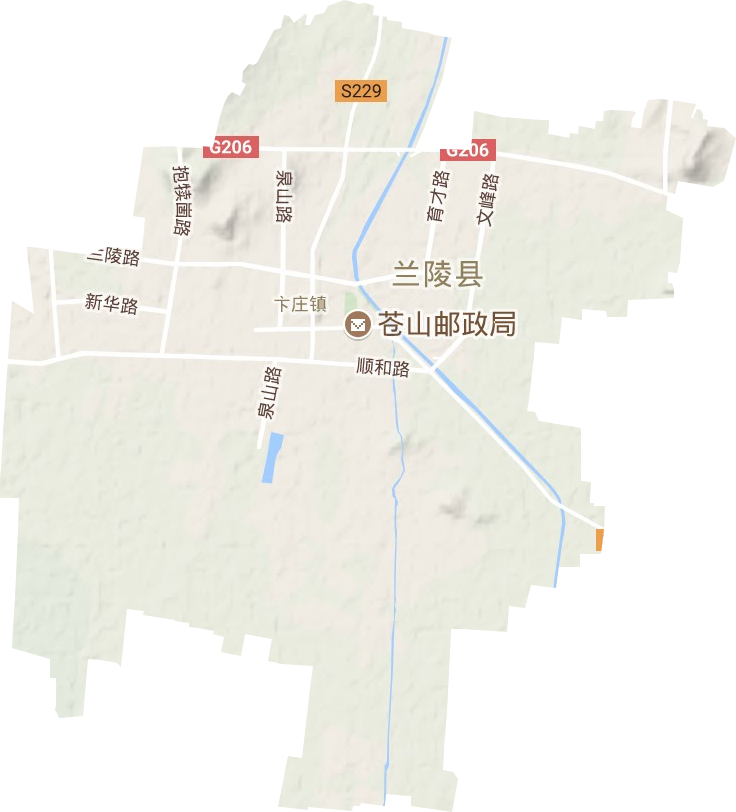 卞庄街道地形地图