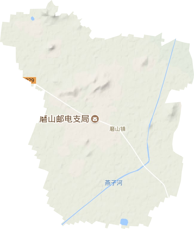 磨山镇地形地图