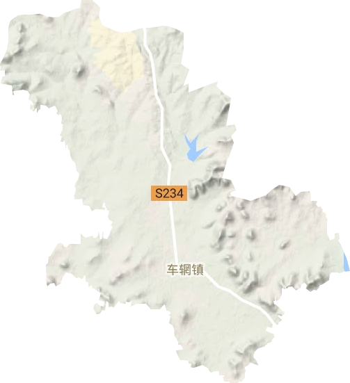 车辋镇地形地图
