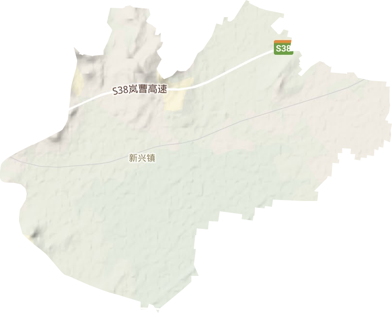 新兴镇地形地图