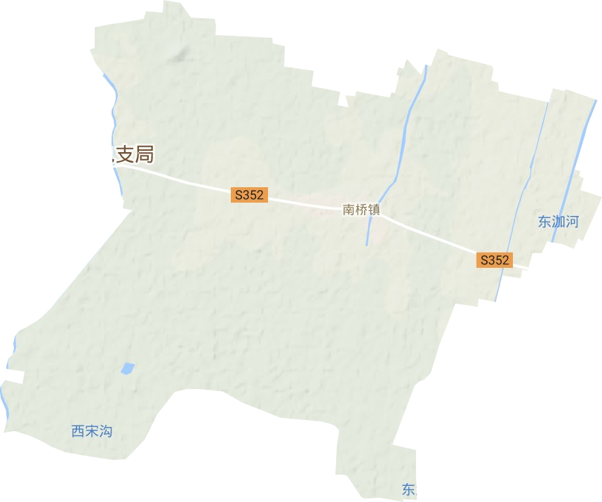 南桥镇地形地图