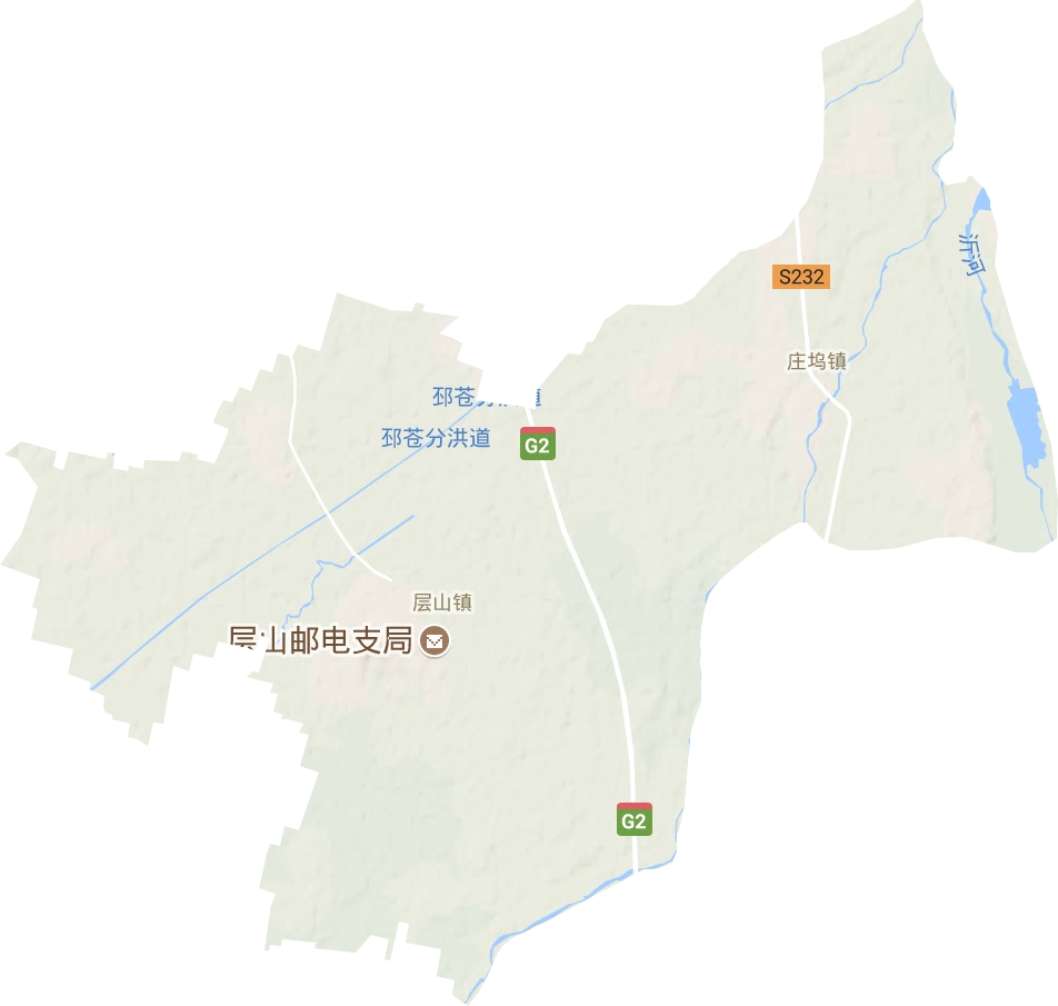 庄坞镇地形地图
