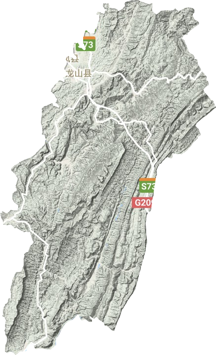龙山县地形地图
