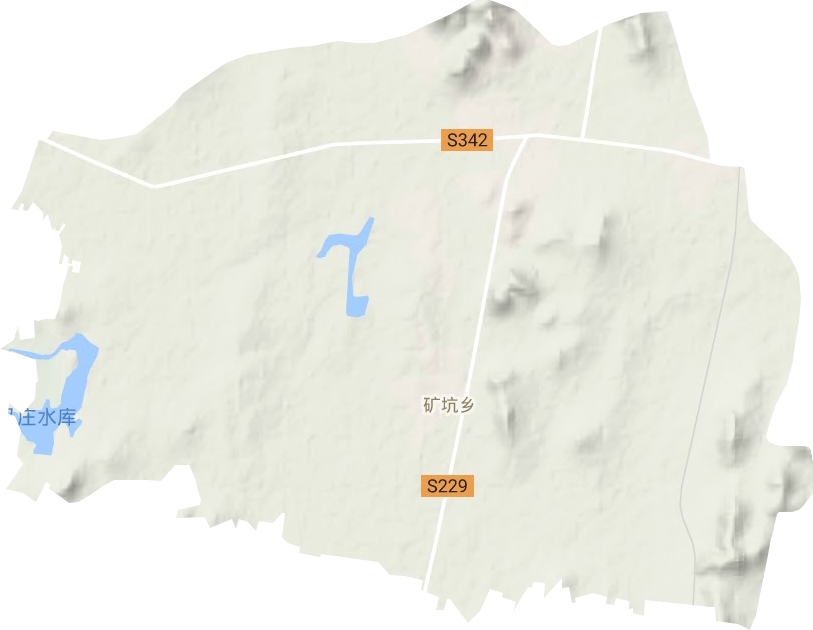 矿坑镇地形地图
