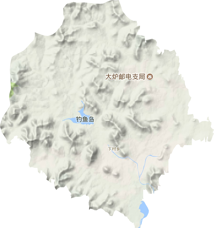 下村乡地形地图
