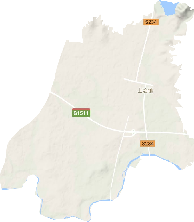 上冶镇地形地图