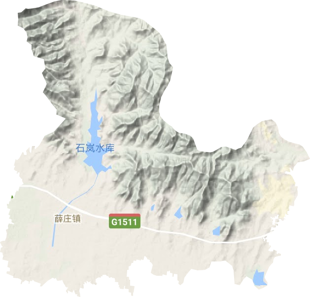 薛庄镇地形地图
