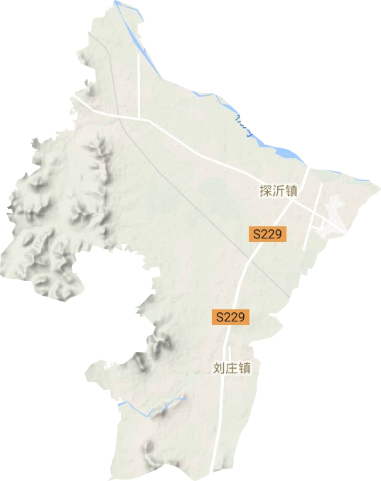 探沂镇地形地图