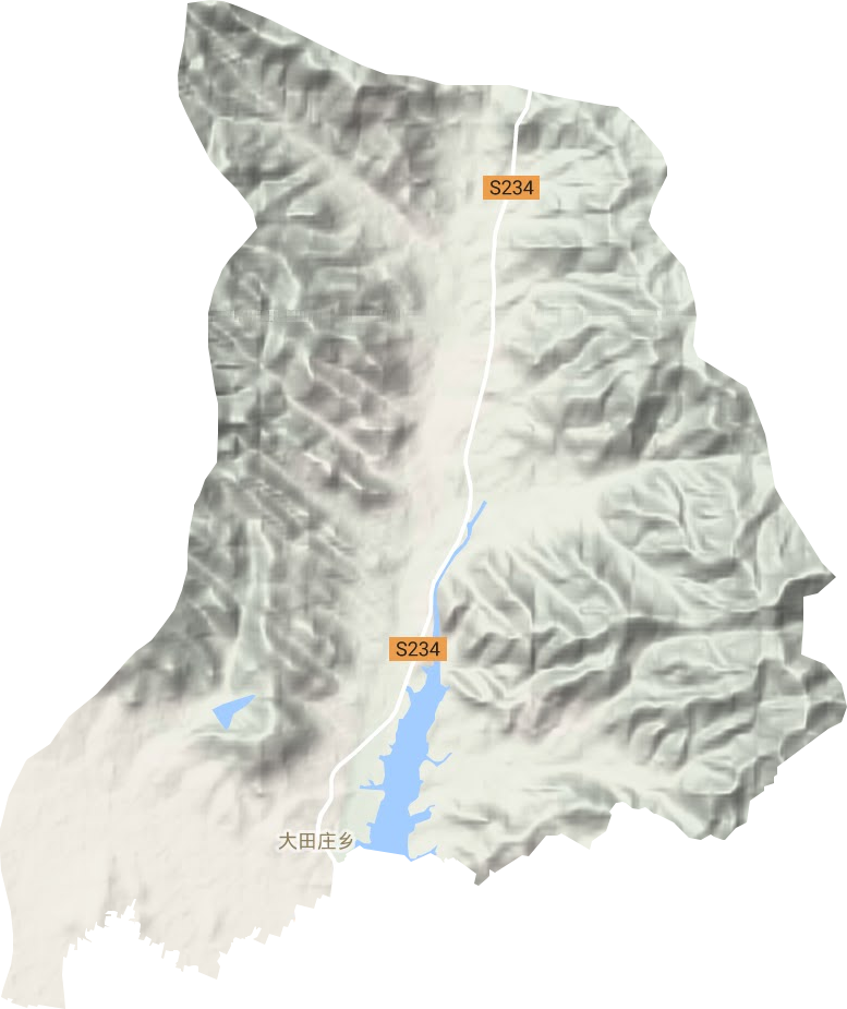 大田庄乡地形地图